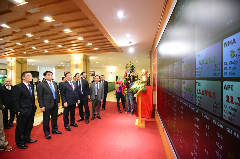 Bộ trưởng Bộ Tài chính đánh cồng khai trương phiên giao dịch đầu năm ảnh 7