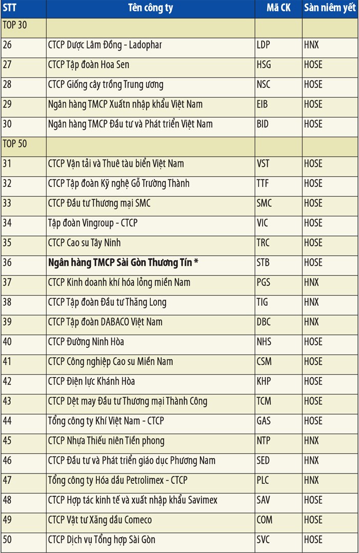 Kết quả Cuộc bình chọn Báo cáo thường niên năm 2014 ảnh 2