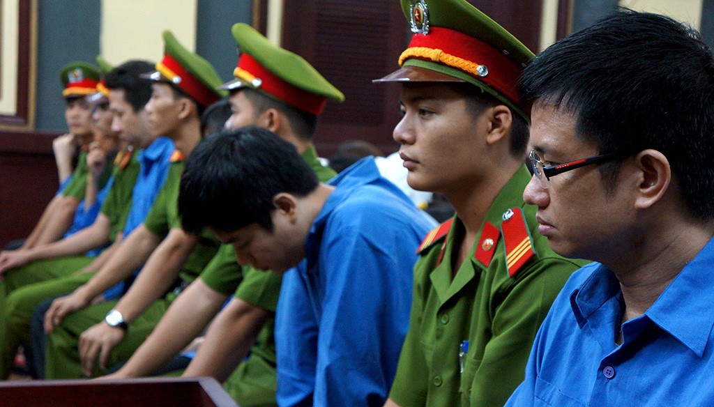 Các bị cáo trước tòa