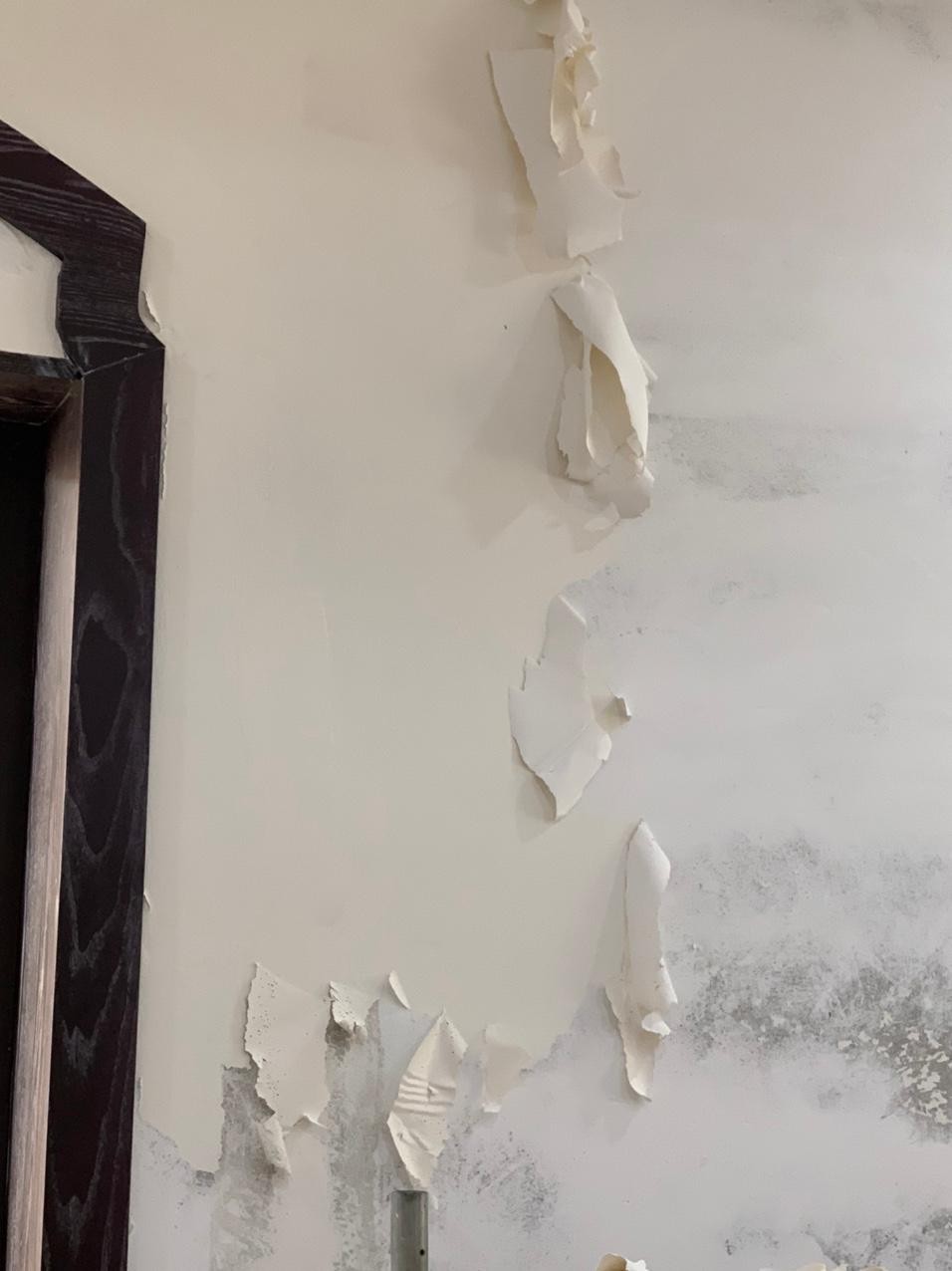 Sơn bị bong tróc.