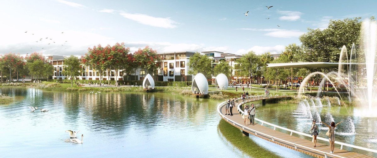 Công viên Hồ tại Meyhomes Capital Phú Quốc.