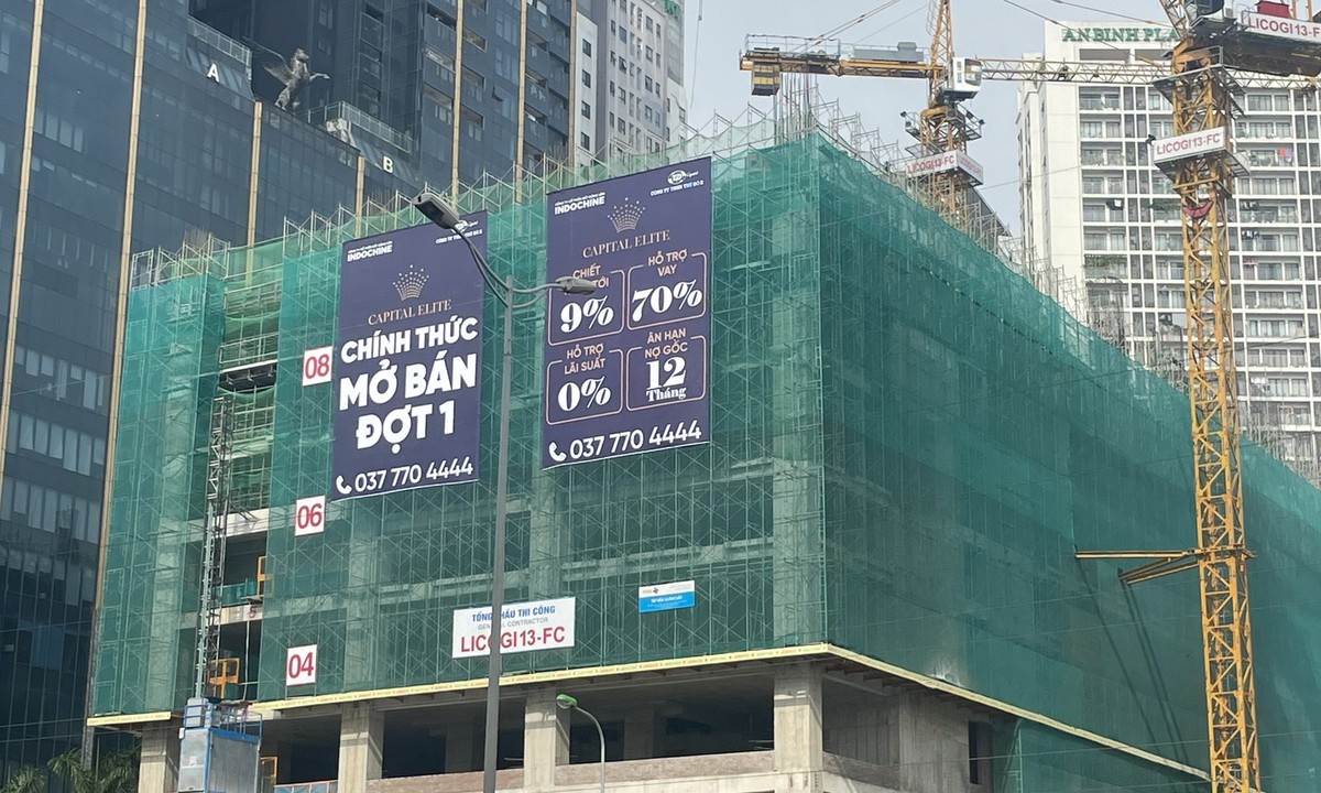 Dự án Capital Ellite đang xây đến tầng 9