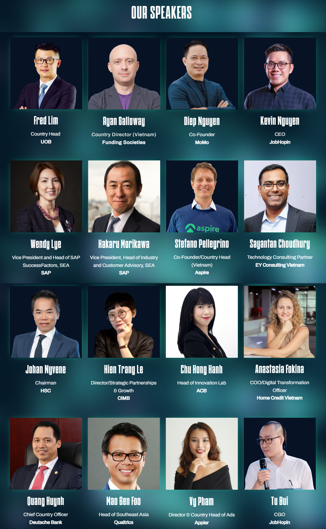 Các diễn giả sẽ tham gia sự kiện Finovate Product Day.