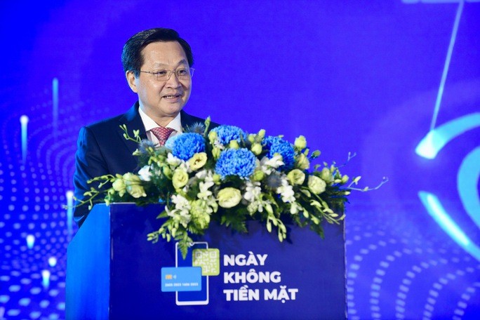 Phó Thủ tướng Lê Minh Khái phát biểu tại hội thảo Kết nối dữ liệu, thanh toán thông minh - thúc đẩy phát triển xã hội"