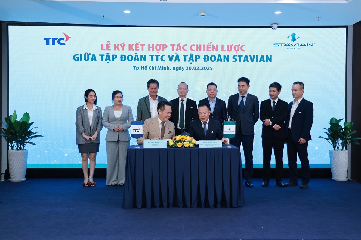 Nghi thức ký kết giữa Tập đoàn TTC và Tập đoàn Stavian nhằm phát huy thế mạnh của mỗi bên trong các lĩnh vực hoạt động và kinh doanh Nghi thức ký kết giữa Tập đoàn TTC và Tập đoàn Stavian nhằm phát huy thế mạnh của mỗi bên trong các lĩnh vực hoạt động và kinh doanh