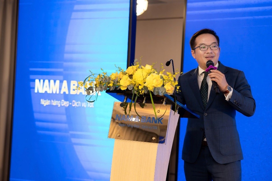 Ông Võ Hoàng Hải, Phó tổng giám đốc Nam A Bank phát biểu tại chương trình.