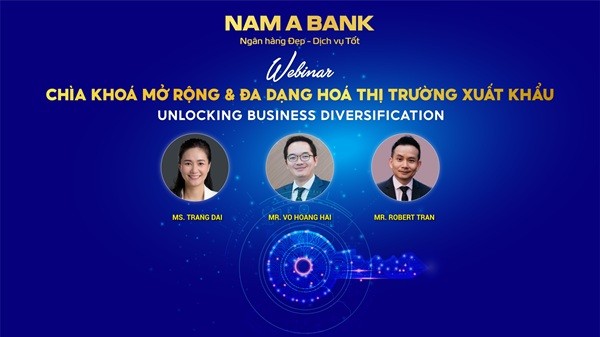 Các diễn giả tại Hội thảo là ông Võ Hoàng Hải, Phó tổng giám đốc Nam A Bank - Thành viên Tổ Tư vấn chính sách tài chính tiền tệ cho Ủy ban Nhân dân TP.HCM, ông Robert Tran - Giám đốc điều hành RBNC chịu trách nhiệm thị trường Bắc Mỹ và châu Á Thái Bình Dương và bà Trang Đài – Quản lý tài khoản cấp cao Amazon Global Selling Việt Nam đưa ra nhiều giải pháp giúp SMEs tháo gỡ những khó khăn