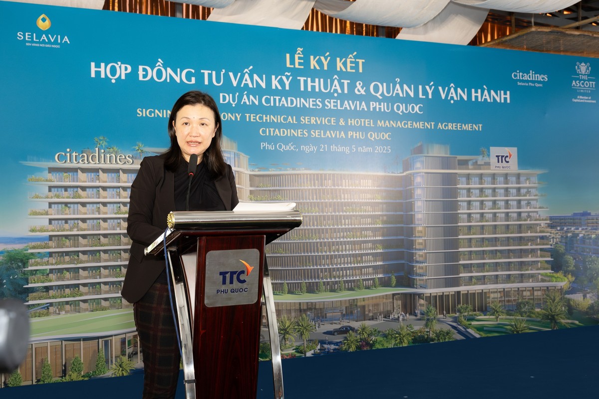 Bà Kar Ling Wong - Chủ tịch Phát triển chiến lược Tập đoàn Ascott, Tổng Giám đốc điều hành khu vực Đông Nam Á bày tỏ sự tin tưởng khi được thiết lập mối quan hệ hợp tác chiến lược với Tập đoàn TTC