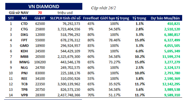 VN Diamond và VNFin Lead sẽ mua những cổ phiếu nào ảnh 1