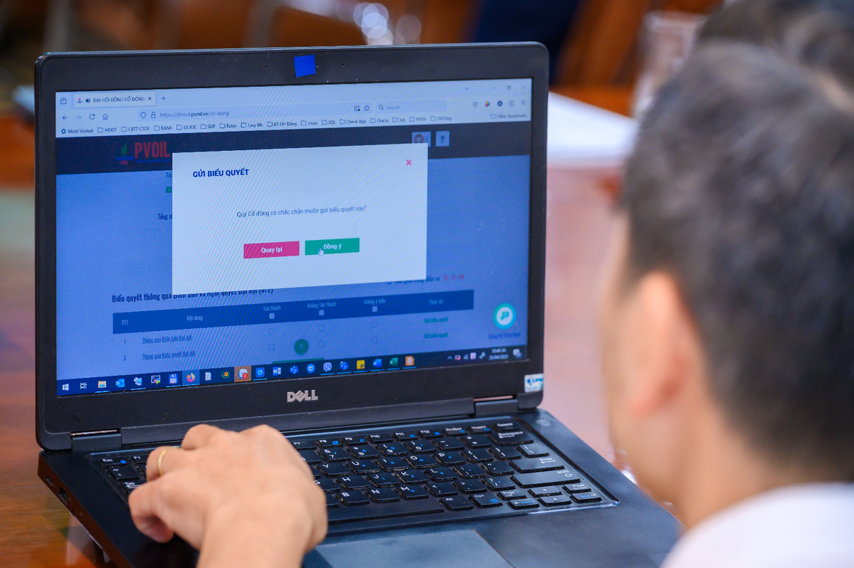 Cổ đông biểu quyết các nội dung bằng hình thức trực tuyến