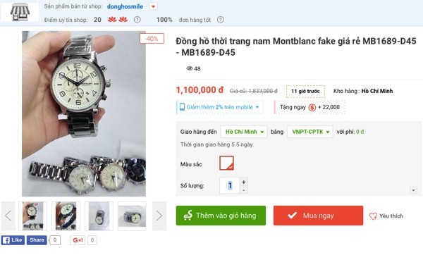Hàng giả, hàng nhái bày bán công khai trên Lazada, Sendo ảnh 1