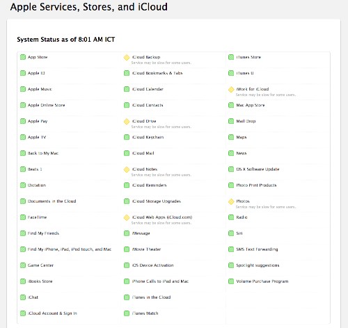 Nhiều dịch vụ của Apple đột ngột ngừng hoạt động ảnh 1