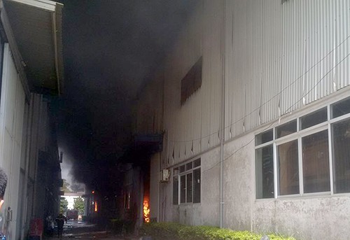 Kho gỗ ép hơn 2.000 m2 ở Hà Nội cháy dữ dội ảnh 1