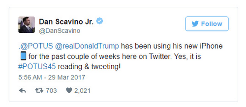 Tổng thống Donald Trump đã chuyển qua sử dụng iPhone ảnh 1