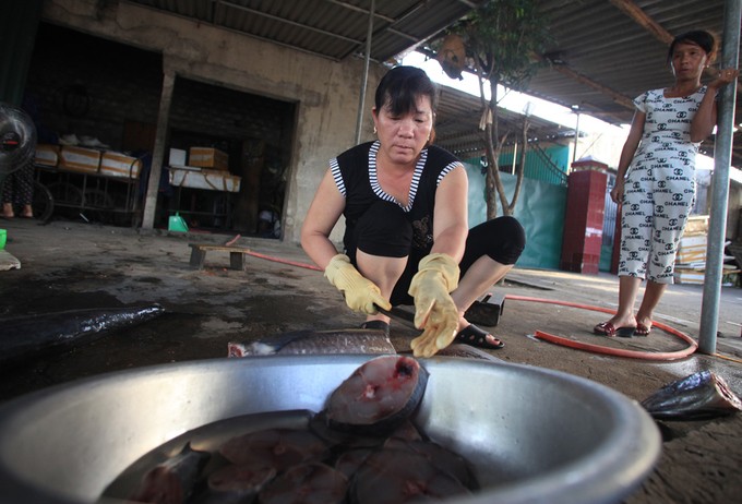 Vùng biển nướng cá thu phục vụ khách làm quà ảnh 3