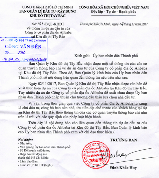 HoREA cảnh báo Công ty Địa ốc Albaba tăng vốn ảo ảnh 1