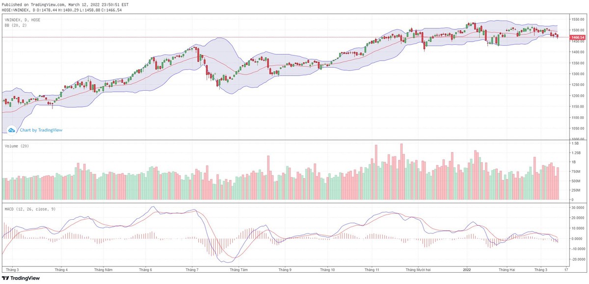 Biểu đồ kỹ thuật VN-Index.