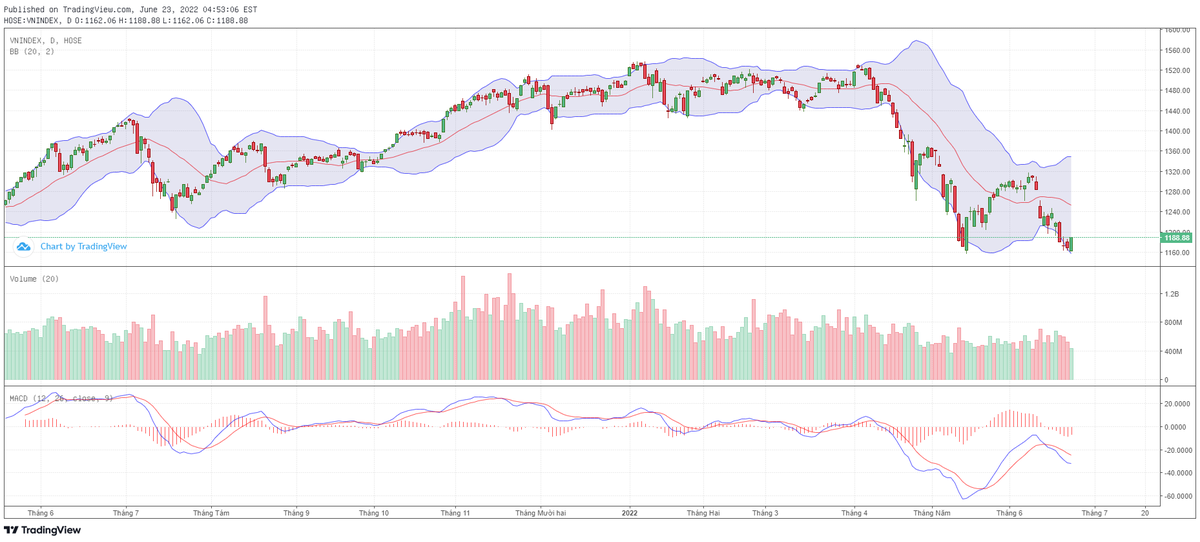 Biểu đồ kỹ thuật VN-Index.