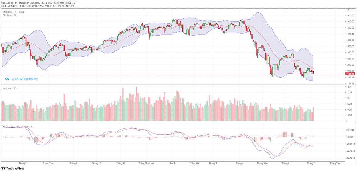 Biểu đồ kỹ thuật VN-Index.
