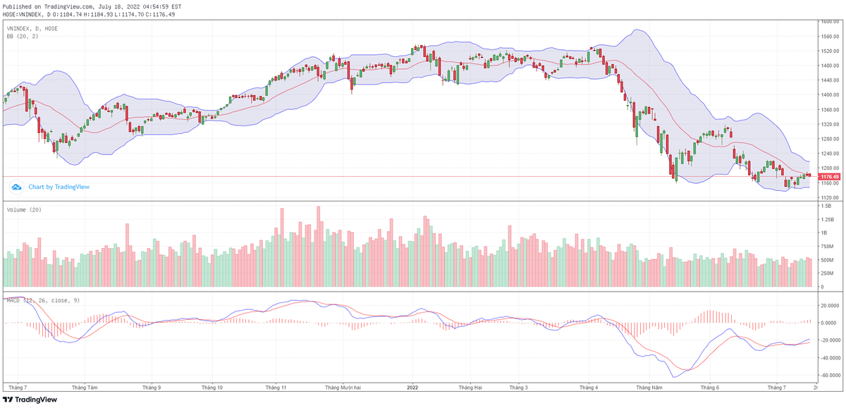 Biểu đồ kỹ thuật VN-Index.