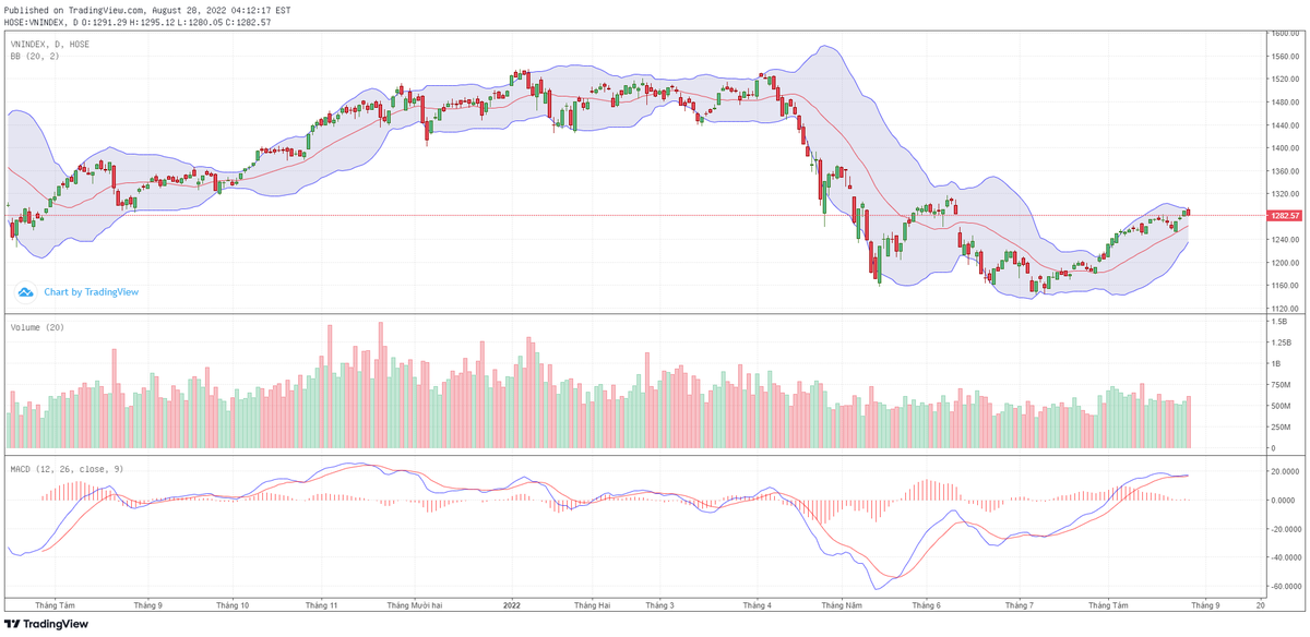 Biểu đồ kỹ thuật VN-Index.