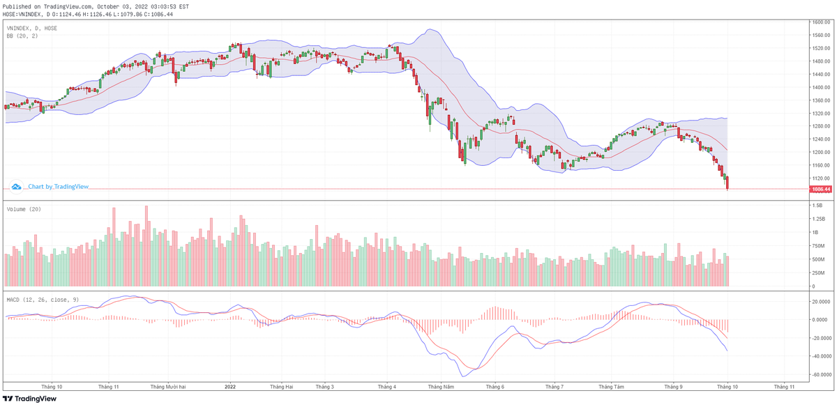 Biểu đồ kỹ thuật VN-Index.