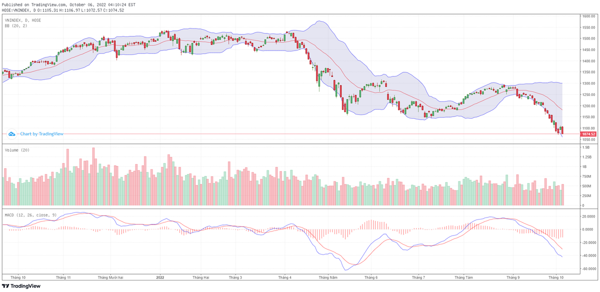 Biểu đồ kỹ thuật VN-Index.