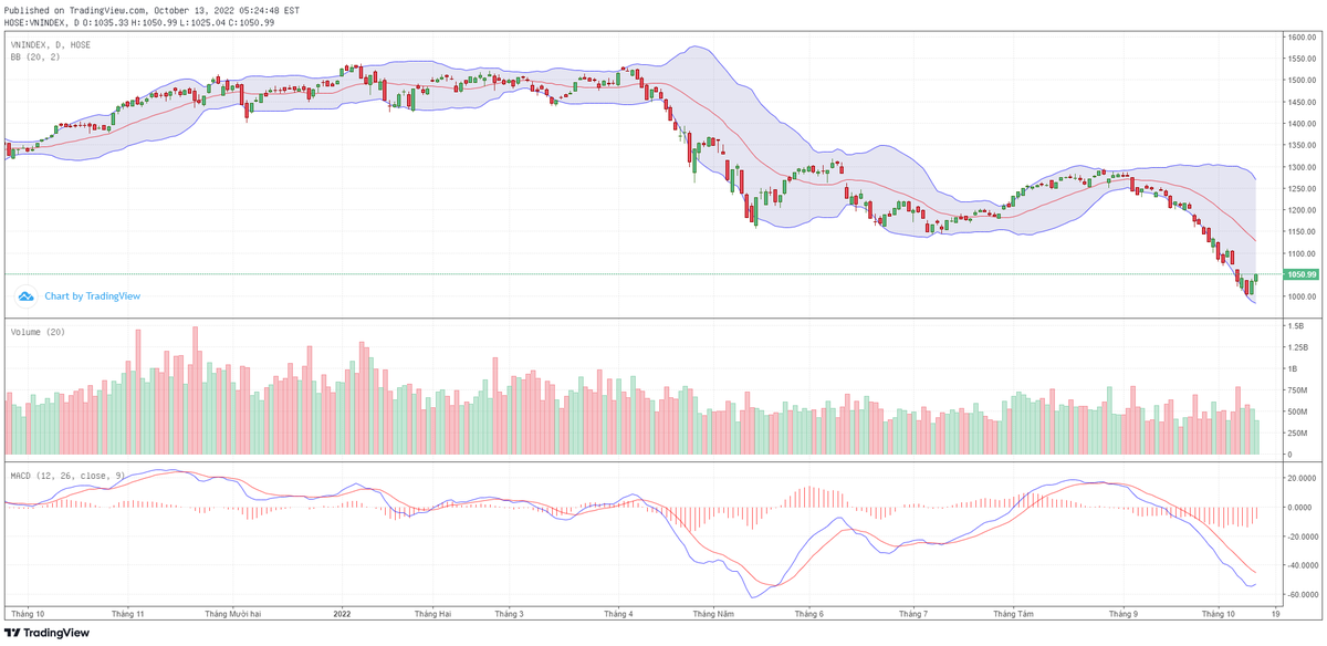 Biểu đồ kỹ thuật VN-Index.