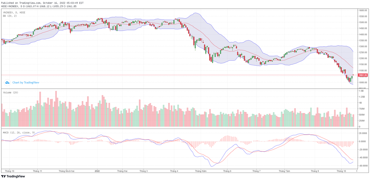 Biểu đồ kỹ thuật VN-Index.