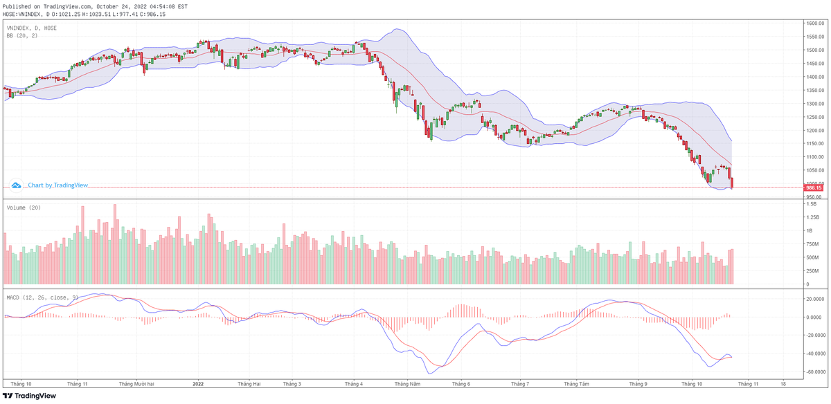 Biểu đồ kỹ thuật VN-Index.