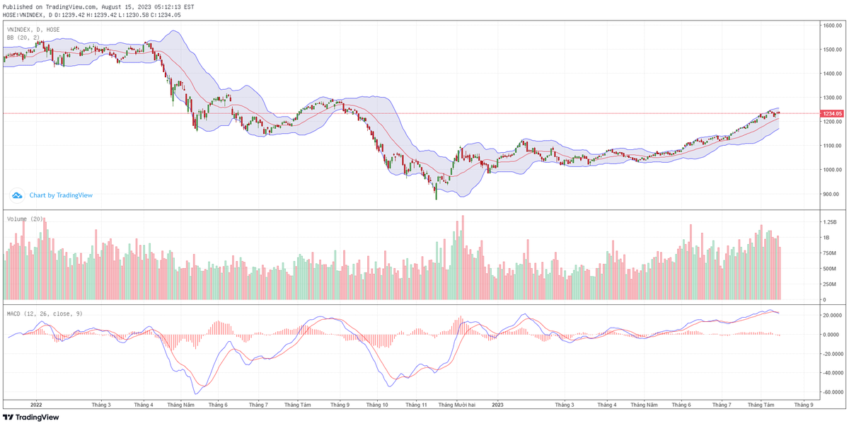 Biểu đồ kỹ thuật VN-Index.
