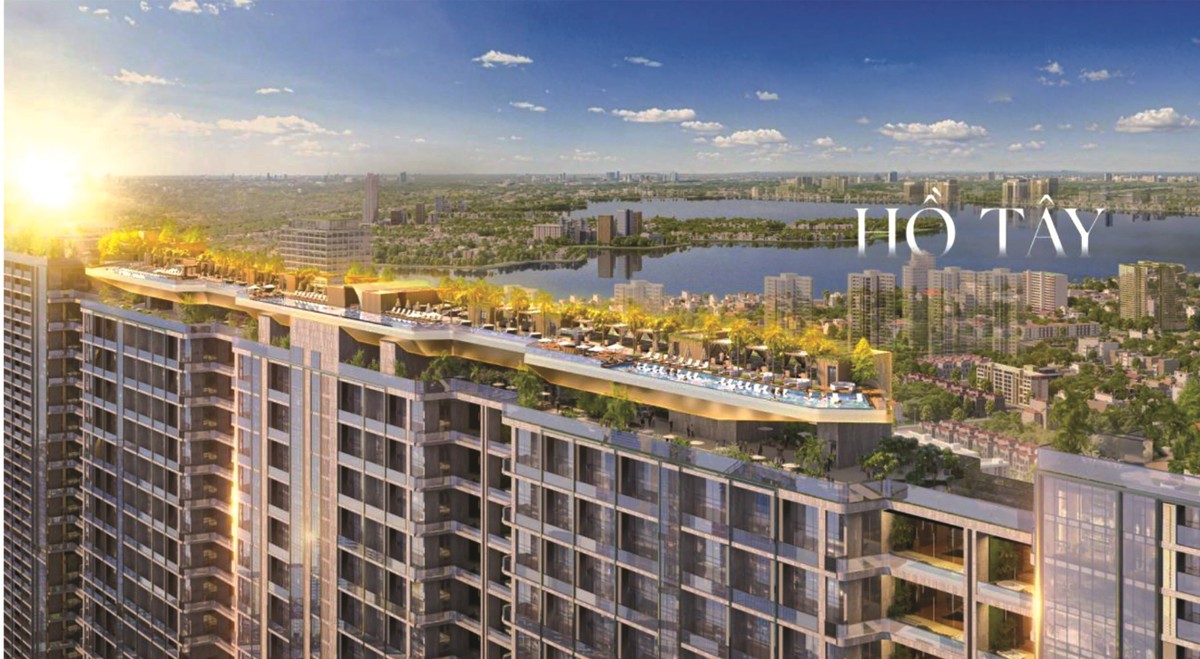 Thiết kế táo bạo “du thuyền trên không” tại tầng 40 của Noble Crystal Tay Ho.