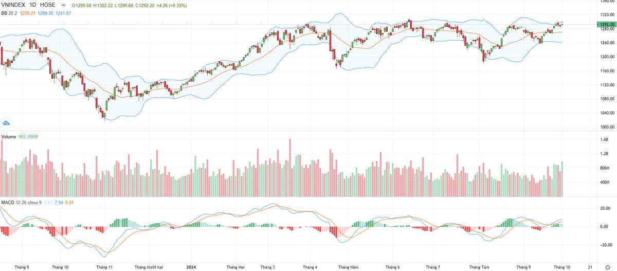 Biểu đồ kỹ thuật VN-Index. Biểu đồ kỹ thuật VN-Index.
