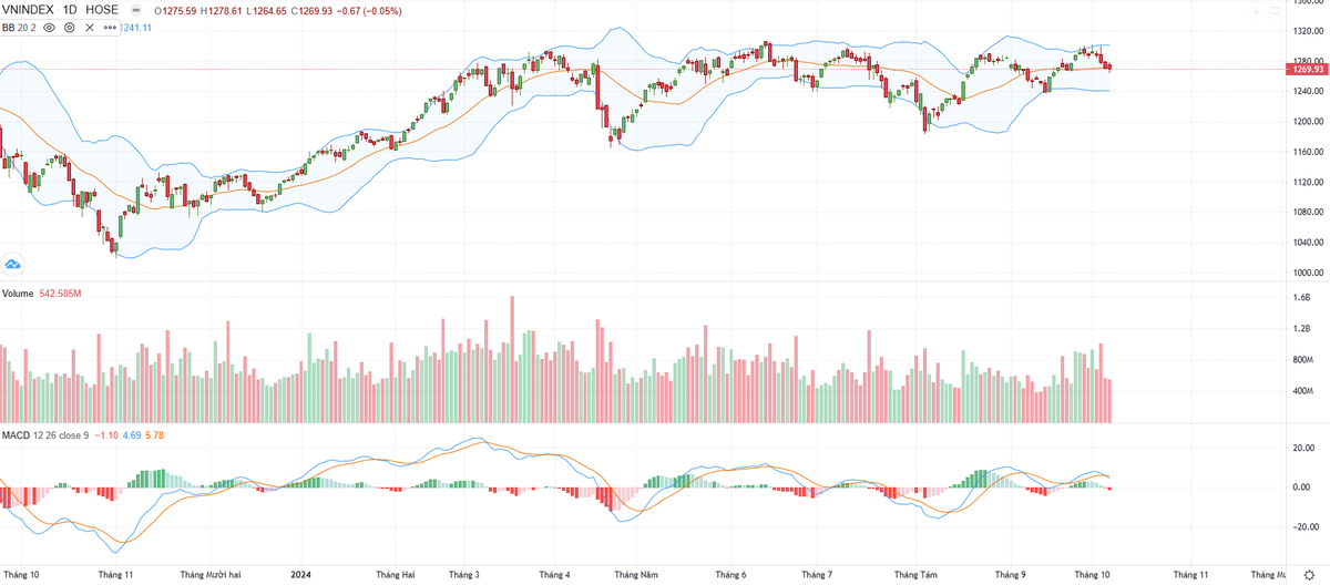 Biểu đồ kỹ thuật VN-Index.