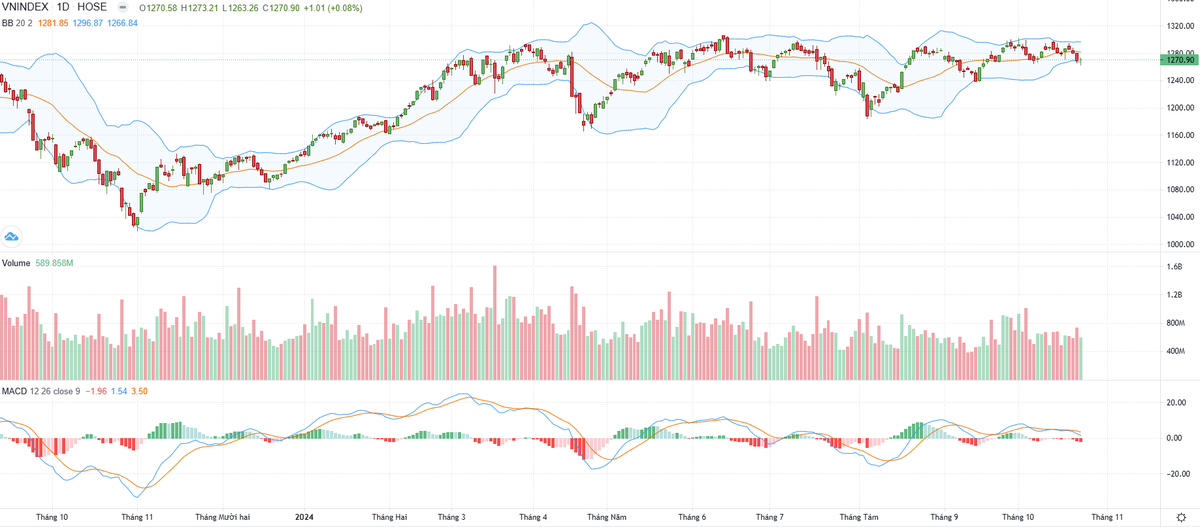Biểu đồ kỹ thuật VN-Index.