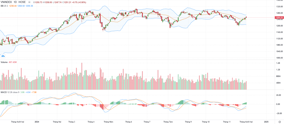 Biểu đồ kỹ thuật VN-Index.