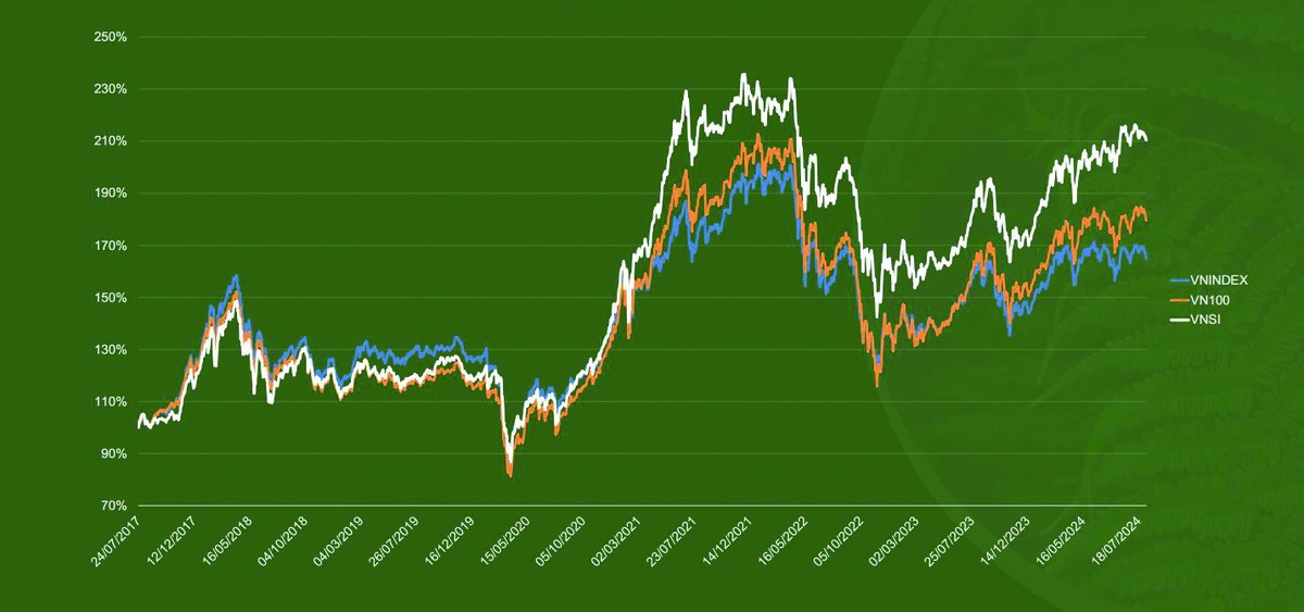 Diễn biến chỉ số VNSI từ khi đi vào vận hành đến nay