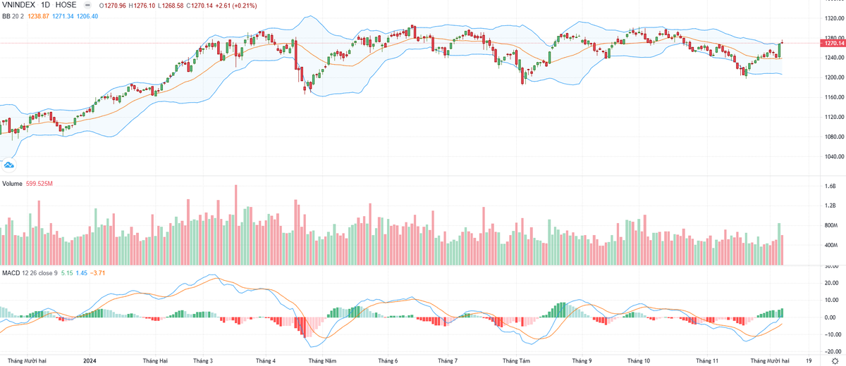 Biểu đồ kỹ thuật VN-Index.