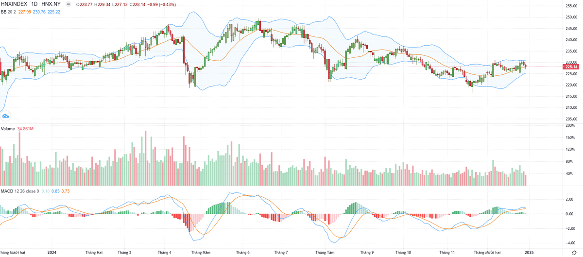 Biểu đồ kỹ thuật HNX-Index.