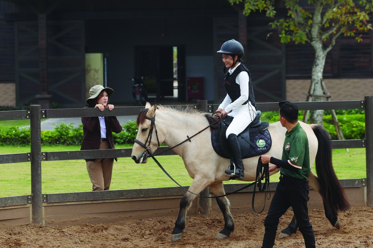 Hiện nay, Học viện triển khai hai hoạt động chính dành cho du khách gồm tour tham quan và tour dạy cưỡi ngựa. Dự kiến, trong thời gian tới sẽ mở rộng sang hoạt động bán giống ngựa. (Trong ảnh: Du khách trải nghiệm cưỡi ngựa Pony). Hiện nay, Học viện triển khai hai hoạt động chính dành cho du khách gồm tour tham quan và tour dạy cưỡi ngựa. Dự kiến, trong thời gian tới sẽ mở rộng sang hoạt động bán giống ngựa. (Trong ảnh: Du khách trải nghiệm cưỡi ngựa Pony).