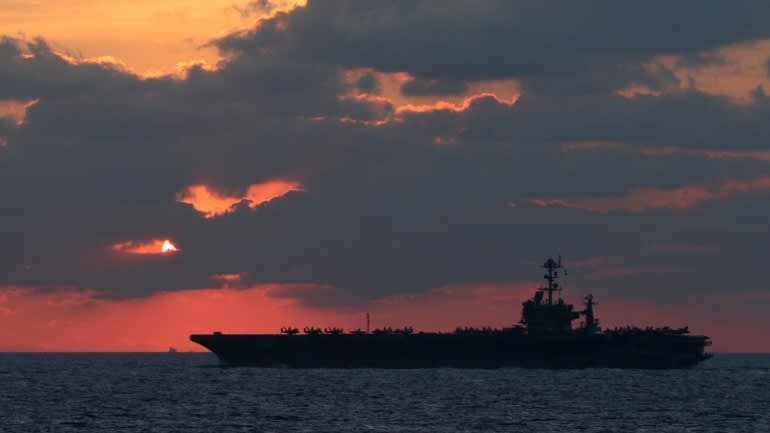Tàu USS John C. Stennis đi qua khu vực biển Đông tháng 2/2019