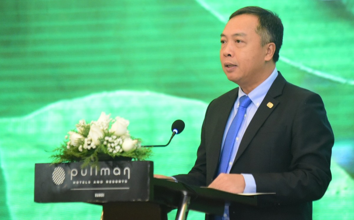 Ông Lê Trọng Minh, Tổng Biên tập Báo Đầu tư phát biểu khai mạc hội thảo.