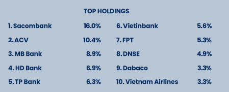 Top 10 khoản đầu tư lớn nhất danh mục của PYN Elite tính tới cuối tháng 6