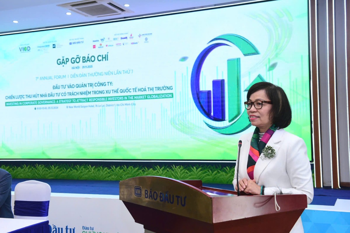 Bà Hà Thu Thanh, Chủ tịch VIOD chia sẻ tại sự kiện