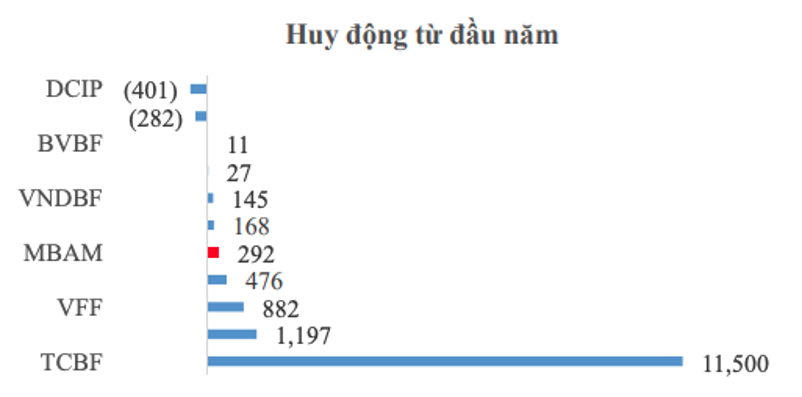 Tình hình huy động vốn năm 2024 của các quỹ trái phiếu trên thị trường