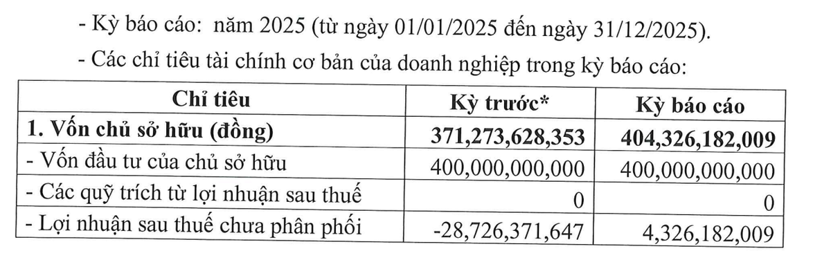 Thông tin tài chính trong kỳ báo cáo năm 2025 được Đầu tư Địa ốc Phương Đông công bố Thông tin tài chính trong kỳ báo cáo năm 2025 được Đầu tư Địa ốc Phương Đông công bố