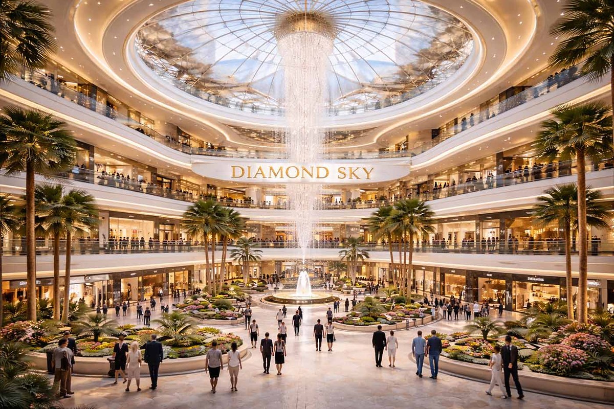 Phối cảnh trung tâm thương mại Diamond Sky Mall Phối cảnh trung tâm thương mại Diamond Sky Mall
