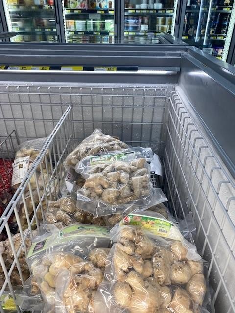 Gừng đông lạnh Việt Nam tại Úc có giá khoảng 9 -13 AUD/1kg.
