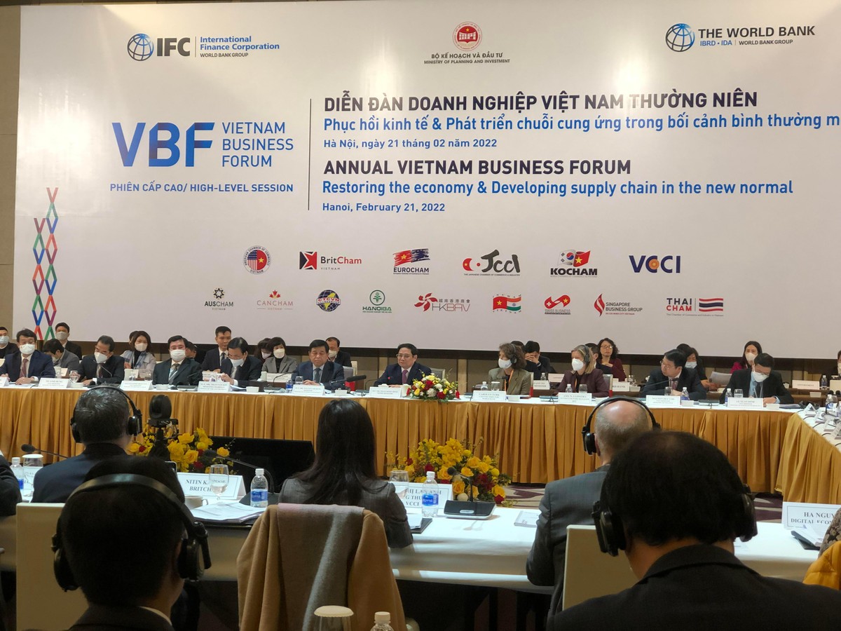 Trong lúc khó khăn, Chính phủ đã đáp ứng tất cả các cuộc đối thoại của hiệp hội doanh nghiệp với tinh thần đồng cam cộng khổ, lợi ích hài hòa, rủi ro chia sẻ. Ảnh Hải Minh