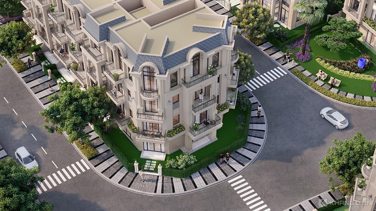 Vị trí góc với 3 mặt tiền và diện tích sử dụng lớn.